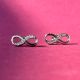 925 Sterling Silver Infinity CZ Stud Earrings